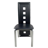 4pcs High Grade PVC Leather Comfortable Chairs Black