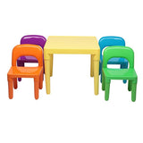 Set of Plastic Table And Chair for Children, One Desk And Four Chairs (50x50x46cm)