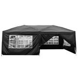 3 x 6m Four Windows Practical Waterproof Folding Tent Black