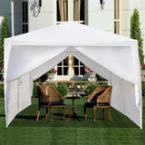 3 x 6m Six Sides Two Doors Waterproof Tent with Spiral Tubes White **