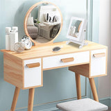 Small Mirror Jewelry Cabinet Organizer Armoire Storage Box Countertop with Stand White