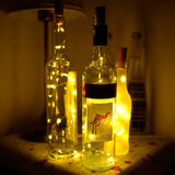 2m 20 LED Mini Bottle Stopper Lamp String Bar Decoration String Light Warm White Light Earth Yellow **