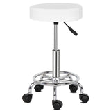 Round Stool Ha Ha Feet Rotation Bar Stool White