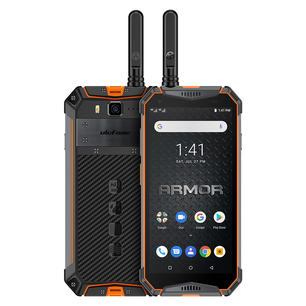 Ulefone Armor 3WT IP68 Waterproof Mobile Phone 10300mAh 5.7"" FHD+ Octa Core 6GB+64GB helio P70 Android Global Version Smartphone Orange