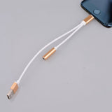 Lightning to 3.5mm Earphone Jack Audio Adapter with USB Charger Cable for iPhone 7