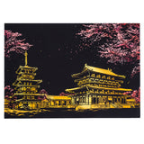 Creative DIY Scratch Bright City Night View Scraping Painting World Sightseeing Pictures as GiftsNBEA