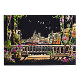 Creative DIY Scratch Bright City Night View Scraping Painting World Sightseeing Pictures as GiftsNBEA