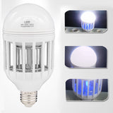 2 in 1 Bug Zapper LED Bulb, 110V E27 Mosquito Killer Light Bulbs, Indoor/Outdoor Lighting lamp for Flying Insects Wasp Moths Fly Killer