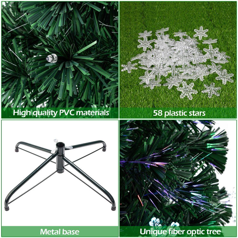 6FT Small Light Fiber Optic Christmas Tree 230 Branches **