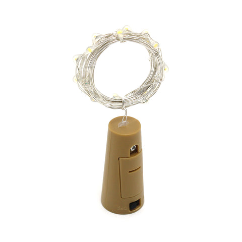 2m 20 LED Mini Bottle Stopper Lamp String Bar Decoration String Light Warm White Light Earth Yellow **