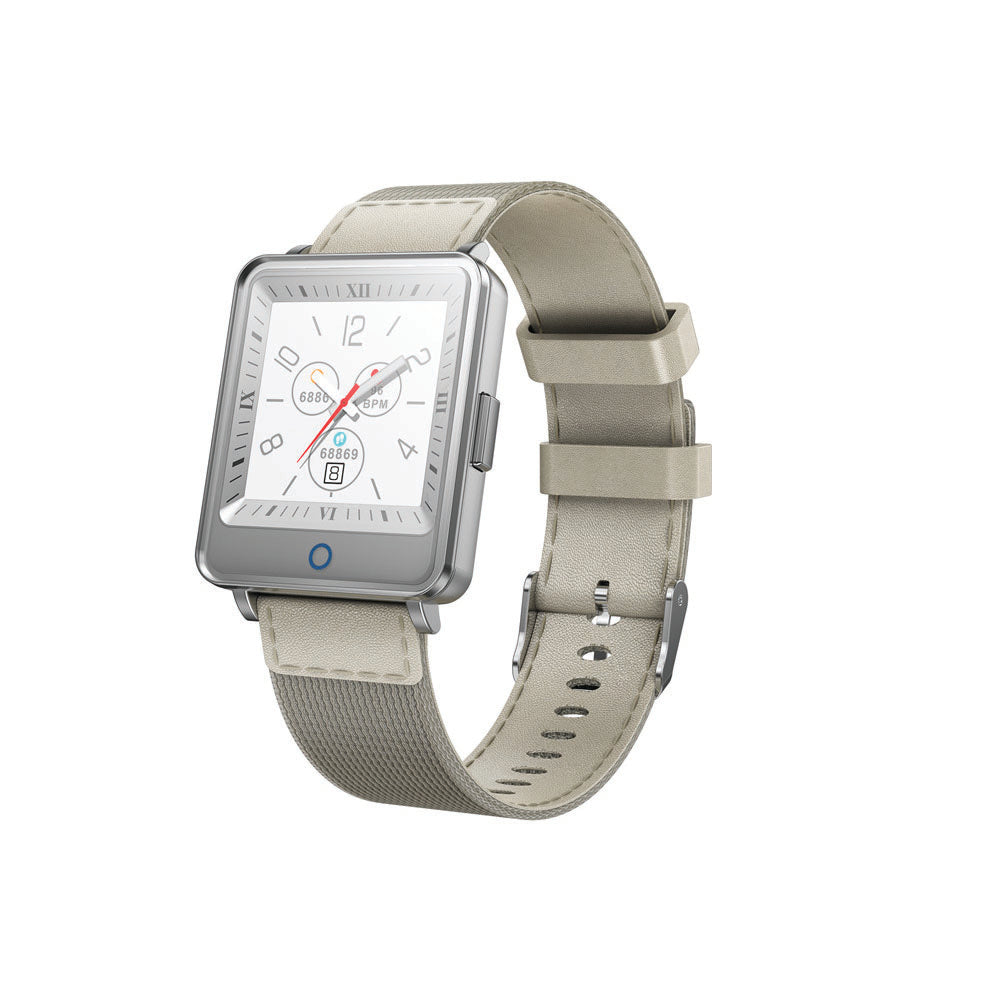 IP67 Fashion Smart Watch - Dual screen display, IPS 1.2 Inch screen, Motion Tracking, APN - Silver Gray