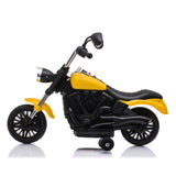 Kids Electric Ride-on Motorcycle with Training Wheels for Boys or Girls 6V Yellow **