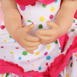 All-Plastic Simulation Doll: 22 Inches Cute Polka Dot Skirt