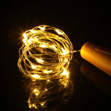 2m 20 LED Mini Bottle Stopper Lamp String Bar Decoration String Light Warm White Light Earth Yellow **