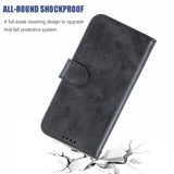 For Samsung A51/A71/M30S Case Soft Leather Cover with Denim Texture Precise Cutouts Wallet Design Buckle Closure Smartphone Shell  black