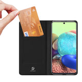 DUX DUCIS For Samsung A71 5G Leather Mobile Phone Cover Magnetic Protective Case Bracket with Cards Slot Gold