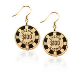 Casino Chip Charm Earrings