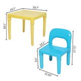 Set of Plastic Table And Chair for Children, One Desk And Four Chairs (50x50x46cm) **