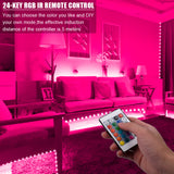 Plastic 300-LED SMD3528 24W RGB IR44 Light Strip Set with IR Remote Controller (White Lamp Plate) **