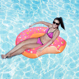 Inflatable Giant Donut Swimming Pool Floats with Two-Bite for All Ages Swim Ring