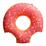 Inflatable Giant Donut Swimming Pool Floats with Two-Bite for All Ages Swim Ring