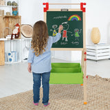 Children's Lift able Easel with Top Shaft and Non-Woven Storage HB-D126S