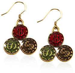 Casino Chips Charm Earrings