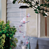 2V 40maH Solar Intelligent Light Control Design and Color Shell Butterfly Wind Chime **