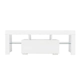 Elegant Household Decoration LED TV Cabinet with Single Drawer White