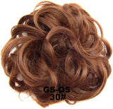 Fashion Synthetic Women Hair Pony Tail Hair Extension Bun Hairpiece Scrunchie Elastic Wedding Wave Curly  144T613