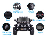 12V Kids Ride On Car Toy Rechargeable Battery 4 mph Remote Control Black US