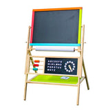 All-in-One Multifunction Wooden Kid's Art Education Easel with Accessories **