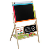 All-in-One Multifunction Wooden Kid's Art Education Easel with Accessories **