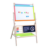 All-in-One Multifunction Wooden Kid's Art Education Easel with Accessories **