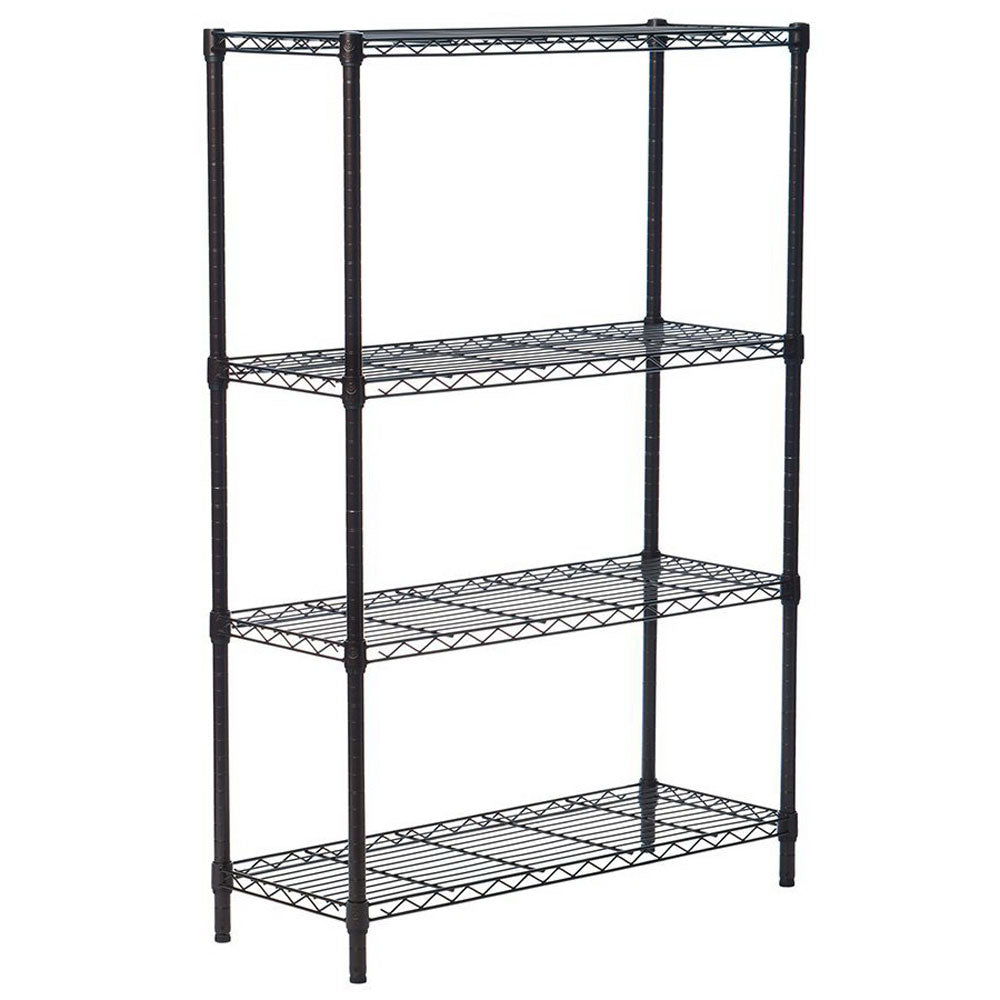 4-Layer Plastic Coated Iron Shelf 140*90*35 Black