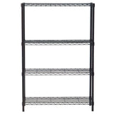 4-Layer Plastic Coated Iron Shelf 140*90*35 Black