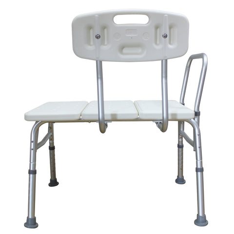 Medical Bathroom Safety Shower Tub Aluminium Alloy Bath Chair Transfer Bench with Wide Seat White