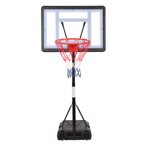 HY-B064S Portable Movable Swimming Pool PVC Transparent Backboard Basketball Stand (Basket Adjustment Height 1.15m-1.35m) Maximum Applicable For 7 # Ball