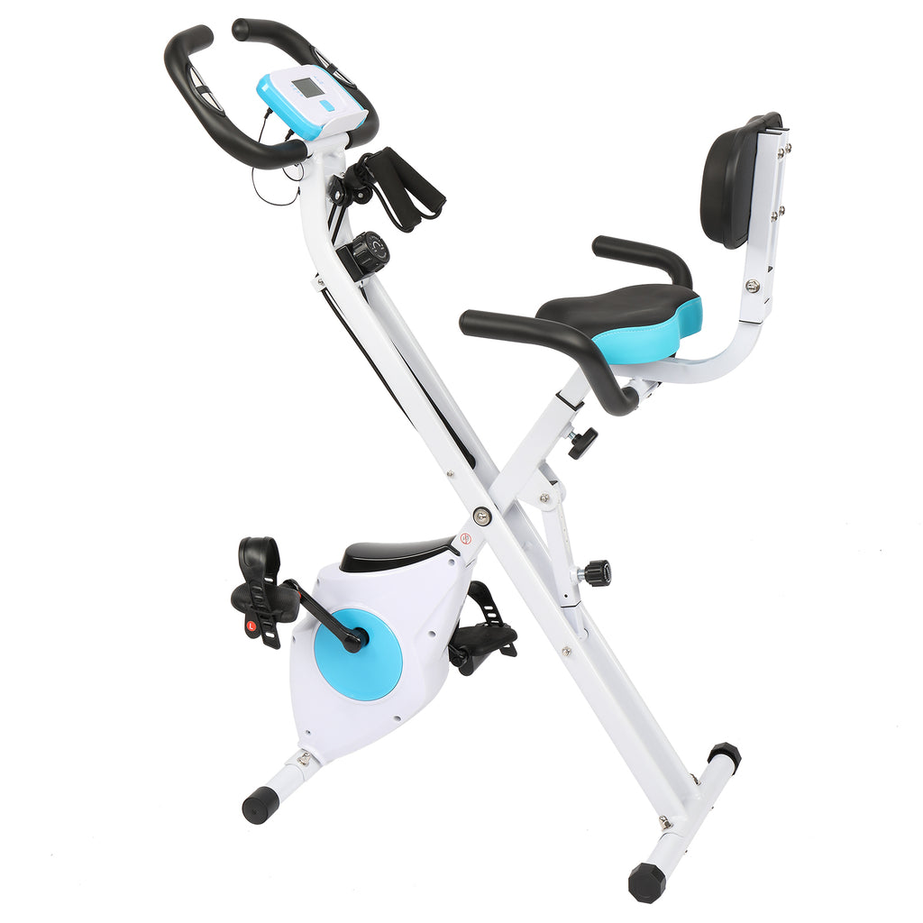 Home Folding Exercise Bike White