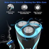 Electric Shaver Razor for Men, MAX-T Quick Charge Rotary Shaver with Pop Up Trimmer, Wet Dry IPX7 Waterproof