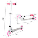 Scooter for Teens,3 Height Adjustable Easy Folding Pink