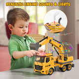 (ABC) Construction Truck Toys for children 4 to 6 Years Old, 4-in-1 Take Apart Toys with Electric Drill (DNSOA)