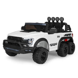 Electric 12V Battery White Kids Ride On Truck Car Pickup w/ RC LED MP3 6 Wheel