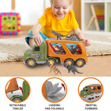 (ABC) Car Truck Toy for children 3 to 6 Years Old, Dinosaur Transport Truck Including T-Rex, Pterodactyl, Brachiosaurus (DNSOA)