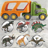 (ABC) Car Truck Toy for children 3 to 6 Years Old, Dinosaur Transport Truck Including T-Rex, Pterodactyl, Brachiosaurus (DNSOA)