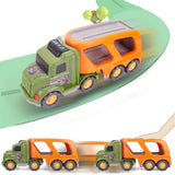 (ABC) Car Truck Toy for children 3 to 6 Years Old, Dinosaur Transport Truck Including T-Rex, Pterodactyl, Brachiosaurus (DNSOA)