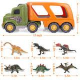 (ABC) Car Truck Toy for children 3 to 6 Years Old, Dinosaur Transport Truck Including T-Rex, Pterodactyl, Brachiosaurus (DNSOA)