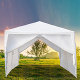 3 x 6m Six Sides Two Doors Waterproof Tent with Spiral Tubes White **