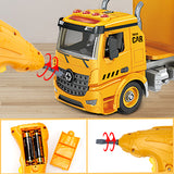 (ABC)Building Construction Trailer Truck & Excavator Toys for 3 to 6 Year Old children, 108 PCS Building Block Toy Set with Electric Drill