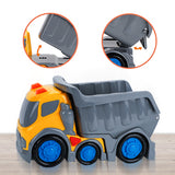 (ABC) Car Toys for 1 2 3 4 5 Years Old Toddlers Boys and Girls,12‘’ Big Dump Truck with Light and Sound, Push and Go Small Bulldozer Forklift Truck, Vehicles Playset for C (DNSOA)